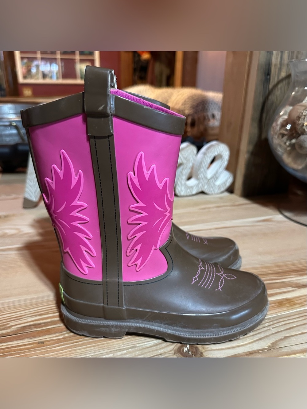 Girls Western Chief Cowgirl Boot Round Toe Rain Boots